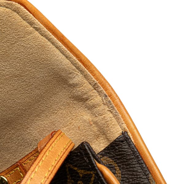 Pre-owned Louis Vuitton Monogram Pochette Twin PM Brown