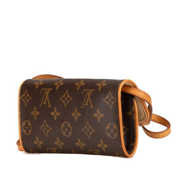 Pre-owned Louis Vuitton Monogram Pochette Twin PM Brown
