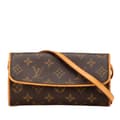 Miniatyrbilde 1 av 10: Pre-owned Louis Vuitton Monogram Pochette Twin PM Brown