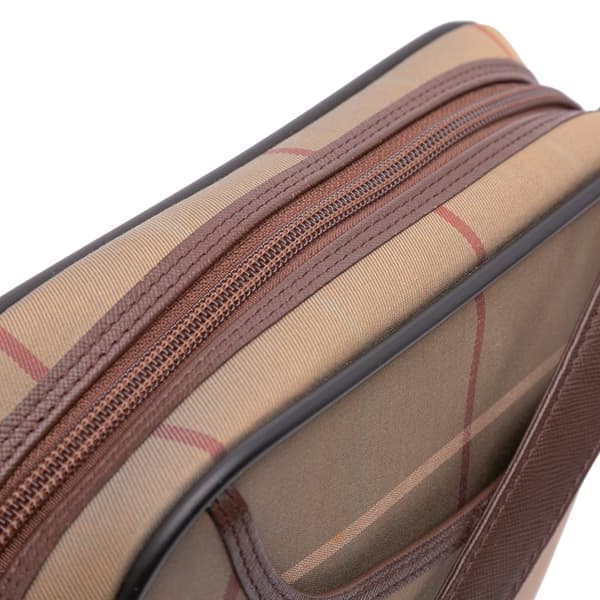 Pre-owned Burberry Vintage Check Canvas Crossbody Brown