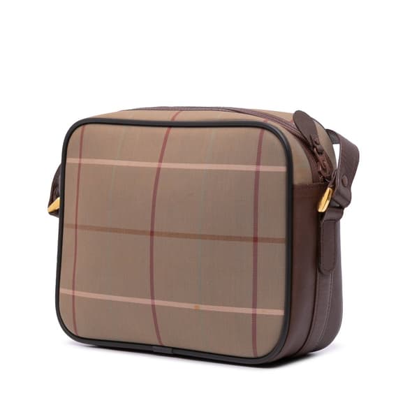 Pre-owned Burberry Vintage Check Canvas Crossbody Brown