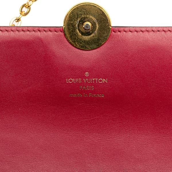 Pre-owned Louis Vuitton Monogram Flore Wallet On Chain Brown