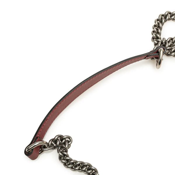 Pre-owned Gucci Mini GG Supreme Blooms Chain Crossbody Brown
