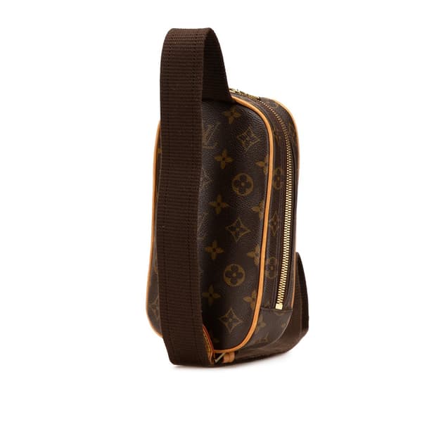 Pre-owned Louis Vuitton Monogram Pochette Gange Brown