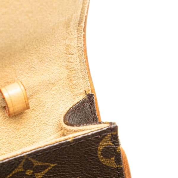 Pre-owned Louis Vuitton Monogram Pochette Twin GM Brown