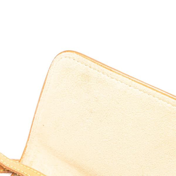 Pre-owned Louis Vuitton Monogram Pochette Twin GM Brown