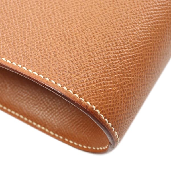 Pre-owned Hermès Courchevel Medor Crossbody Brown