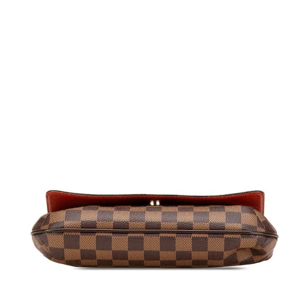 Pre-owned Louis Vuitton Damier Ebene Musette Tango Long Strap Brown