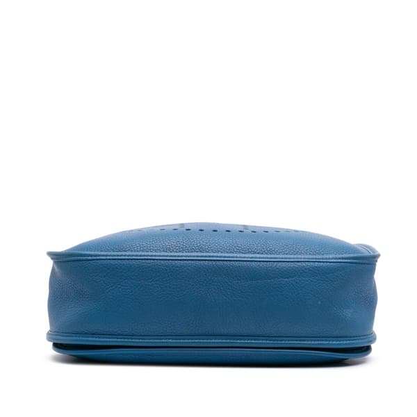 Pre-owned Hermès Clemence Evelyne III GM Blue