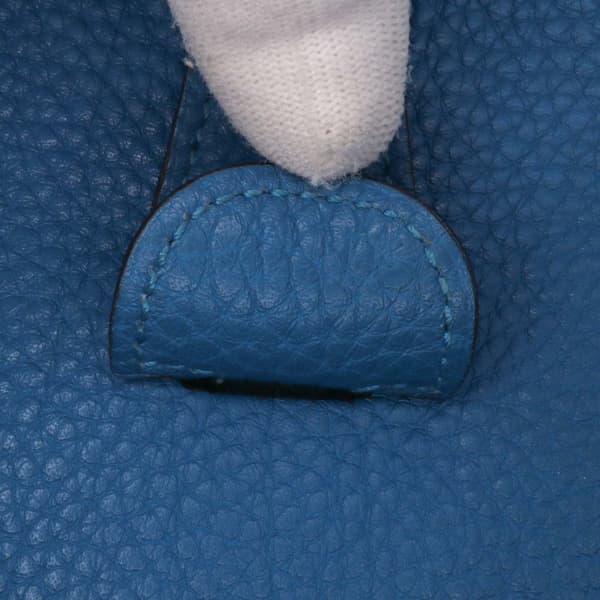 Pre-owned Hermès Clemence Evelyne III GM Blue