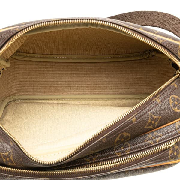 Pre-owned Louis Vuitton Monogram Reporter PM Brown