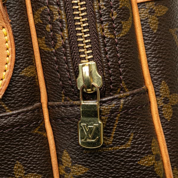Pre-owned Louis Vuitton Monogram Reporter PM Brown