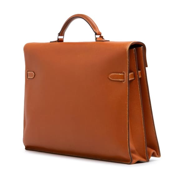 Pre-owned Hermès Epsom Kelly Depeches 38 Brown