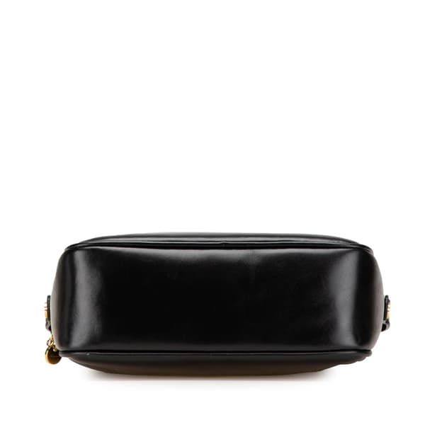 Pre-owned Ferragamo Leather Gancini Crossbody Black