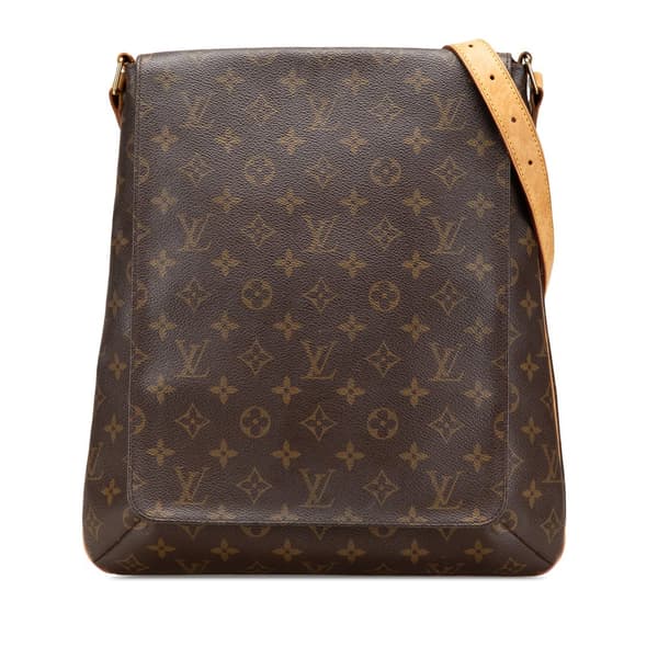 Pre-owned Louis Vuitton Monogram Musette Salsa GM Brown