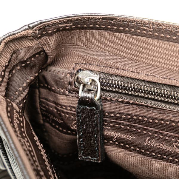 Pre-owned Ferragamo Leather Messenger Bag Brown