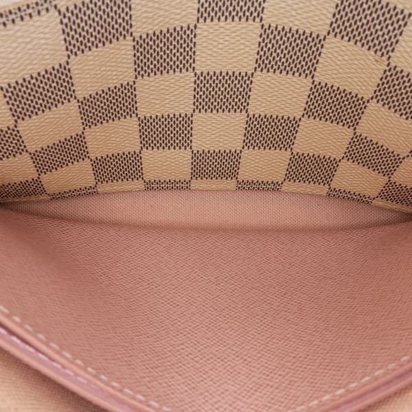 Pre-owned Louis Vuitton Damier Azur Pochette Felicie White