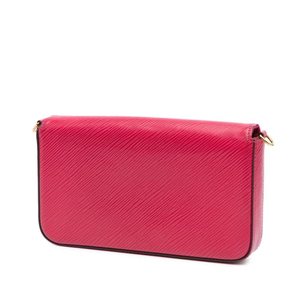 Pre-owned Louis Vuitton Epi Pochette Felicie Patchwork Pink
