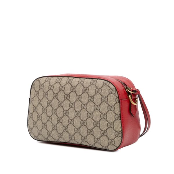 Pre-owned Gucci GG Supreme Web Neo Vintage Crossbody Brown