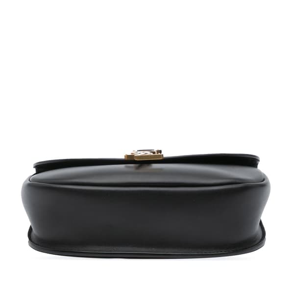 Pre-owned Saint Laurent Medium Leather Monogram Kaia Crossbody Black