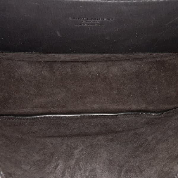 Pre-owned Saint Laurent Medium Leather Monogram Kaia Crossbody Black