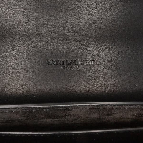 Pre-owned Saint Laurent Medium Leather Monogram Kaia Crossbody Black
