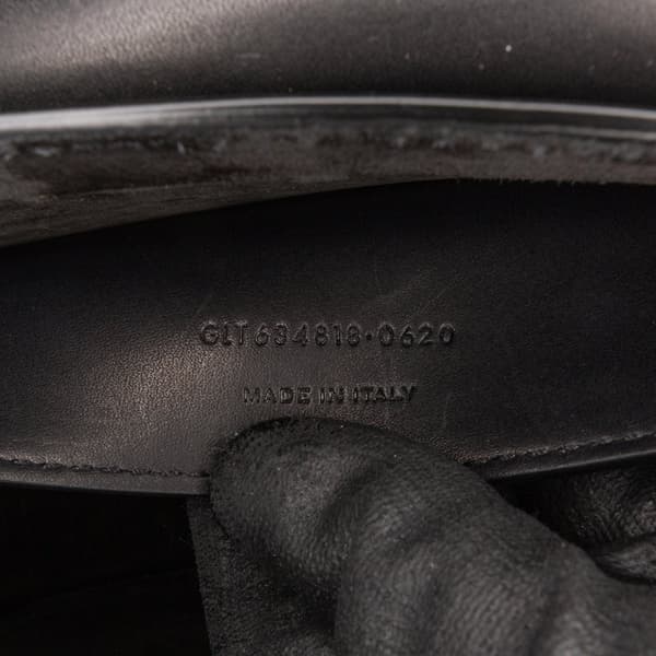 Pre-owned Saint Laurent Medium Leather Monogram Kaia Crossbody Black