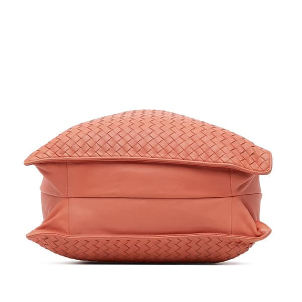 Pre-owned Bottega Veneta Nappa Intrecciato Crossbody Orange