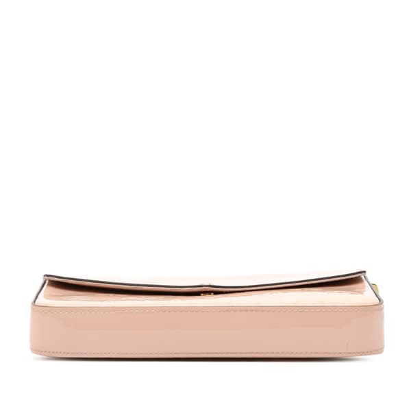 Pre-owned Louis Vuitton Monogram Vernis Pochette Felicie Pink