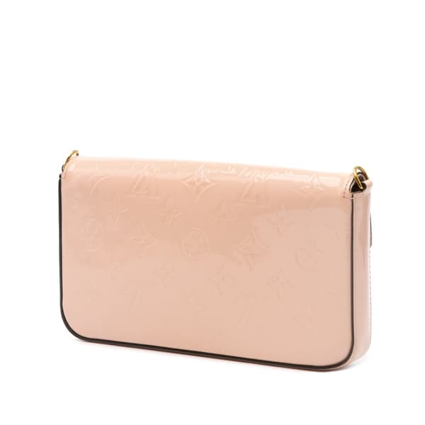 Pre-owned Louis Vuitton Monogram Vernis Pochette Felicie Pink