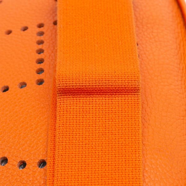 Pre-owned Hermès Clemence Evelyne III PM Orange