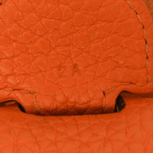 Pre-owned Hermès Clemence Evelyne III PM Orange