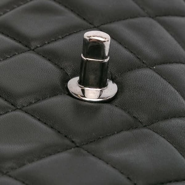 Pre-owned Chanel Jumbo Quilted Lambskin Coco Loop Flap Black