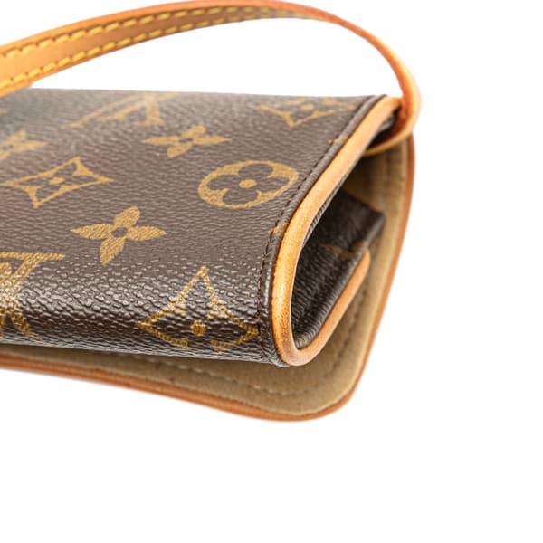 Pre-owned Louis Vuitton Monogram Pochette Twin PM Brown
