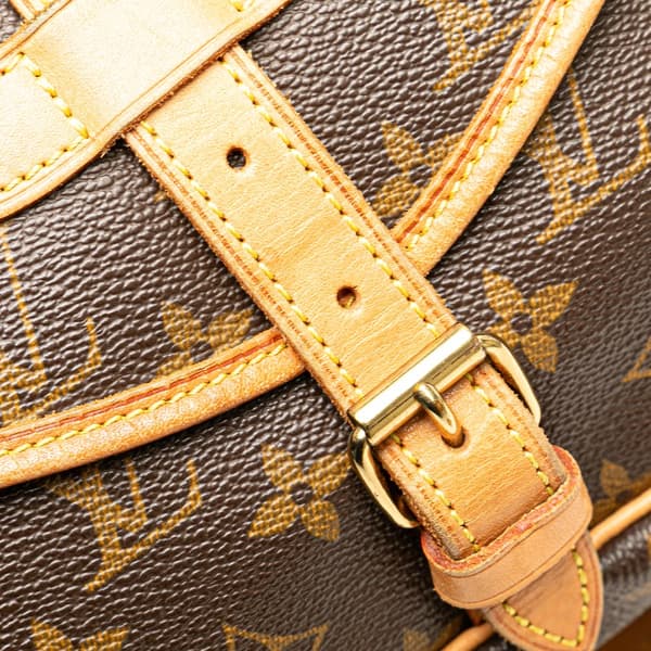 Pre-owned Louis Vuitton Monogram Saumur 30 Brown