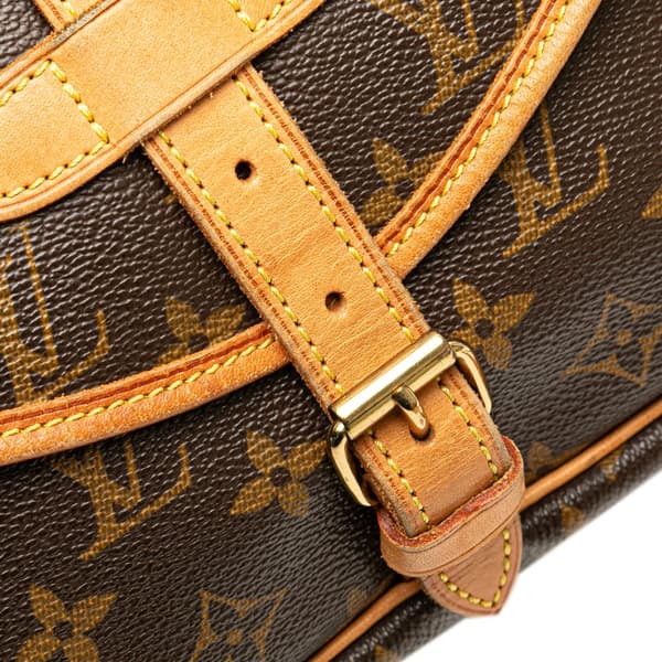 Pre-owned Louis Vuitton Monogram Saumur 30 Brown