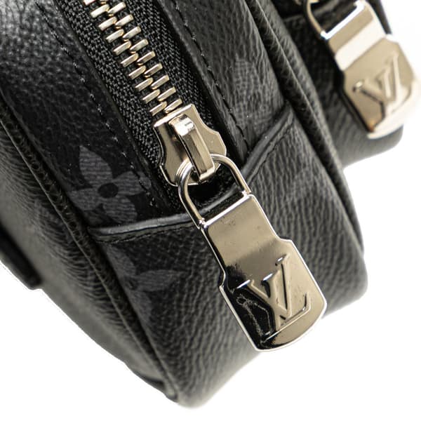 Pre-owned Louis Vuitton Monogram Eclipse Taigarama Outdoor Pouch Black
