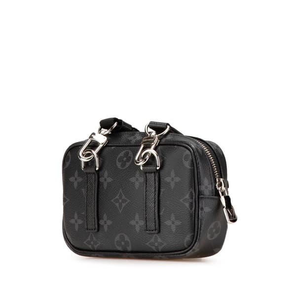 Pre-owned Louis Vuitton Monogram Eclipse Taigarama Outdoor Pouch Black