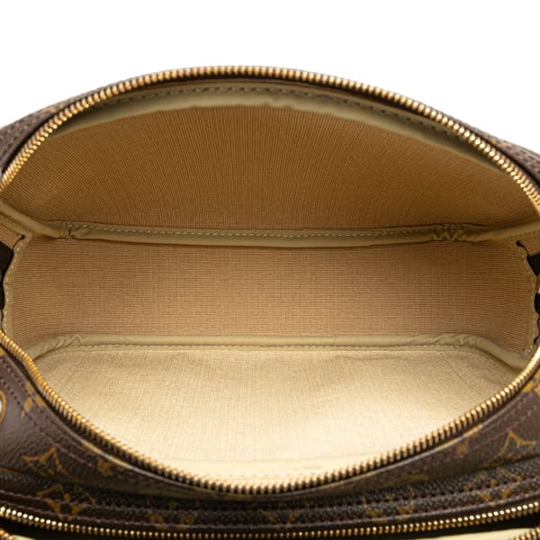 Pre-owned Louis Vuitton Monogram Reporter PM Brown