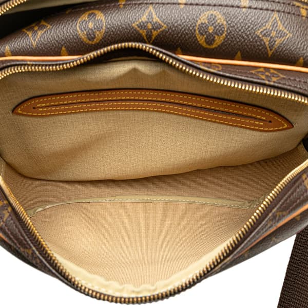 Pre-owned Louis Vuitton Monogram Reporter PM Brown