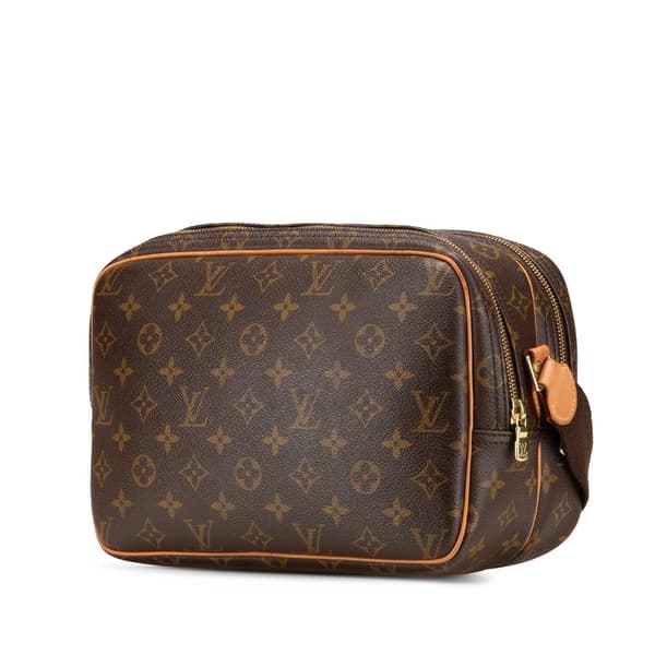 Pre-owned Louis Vuitton Monogram Reporter PM Brown