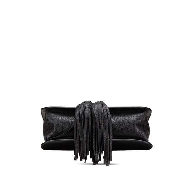 Pre-owned Gucci Medium Leather Bamboo Daily Crossbody Black