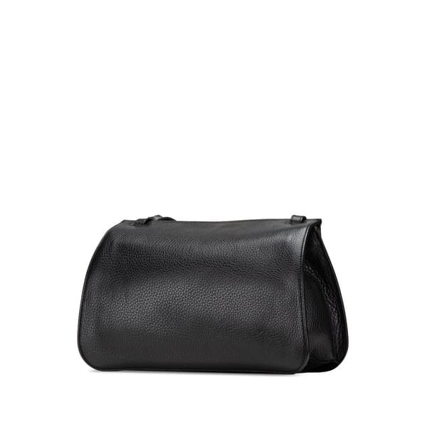 Pre-owned Gucci Medium Leather Bamboo Daily Crossbody Black
