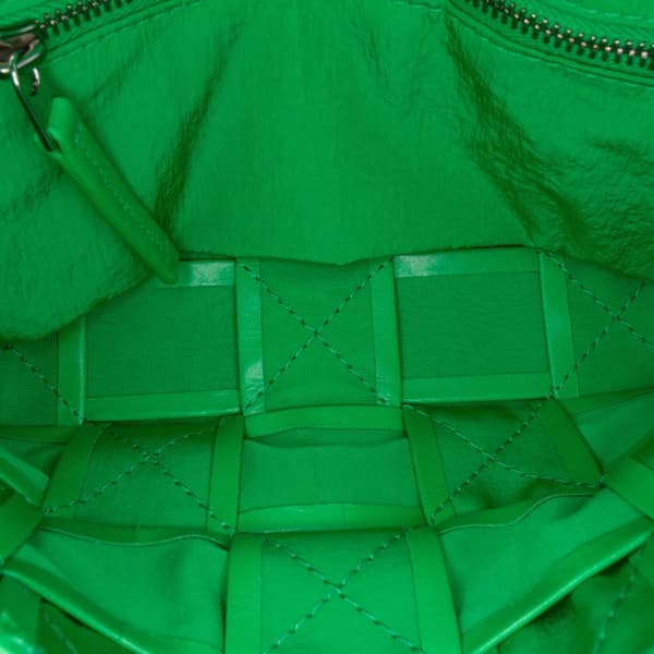 Pre-owned Bottega Veneta Small Nappa Intrecciato Cassette Crossbody Green