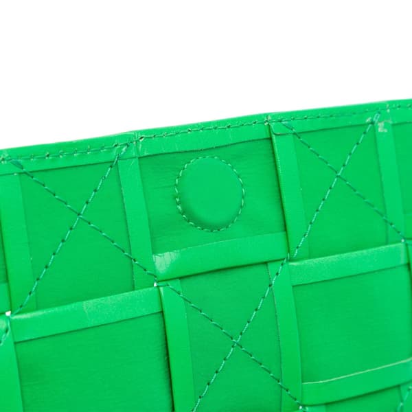 Pre-owned Bottega Veneta Small Nappa Intrecciato Cassette Crossbody Green