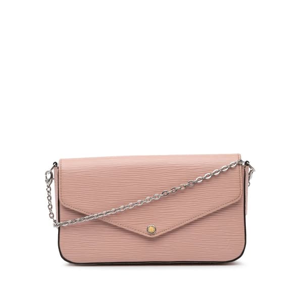 Pre-owned Louis Vuitton Epi Pochette Felicie Pink
