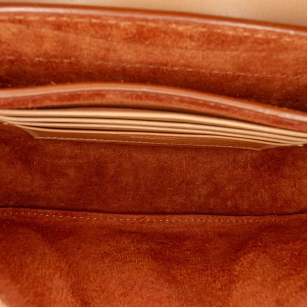 Pre-owned Saint Laurent Small Leather Kaia Crossbody Brown
