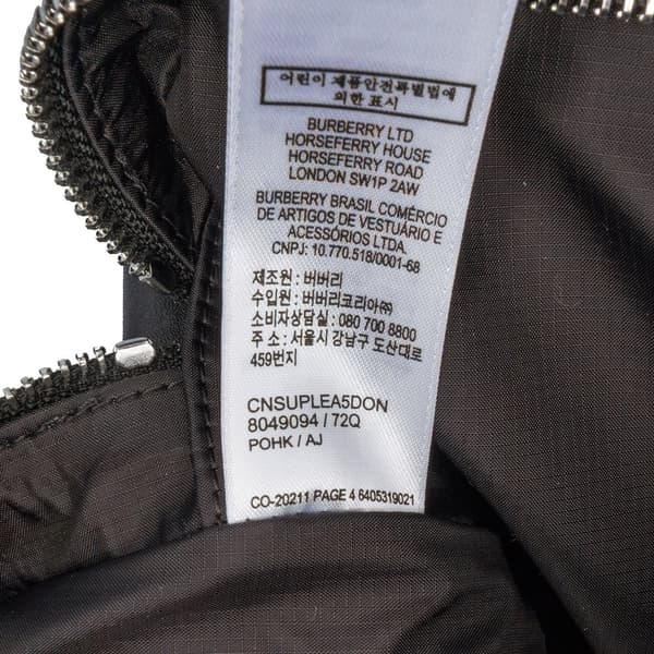 Pre-owned Burberry Nylon Paddy Crossbody Black