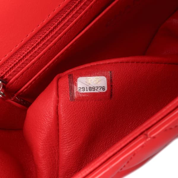 Pre-owned Chanel Mini Rectangular Bicolor Patent Single Flap Red