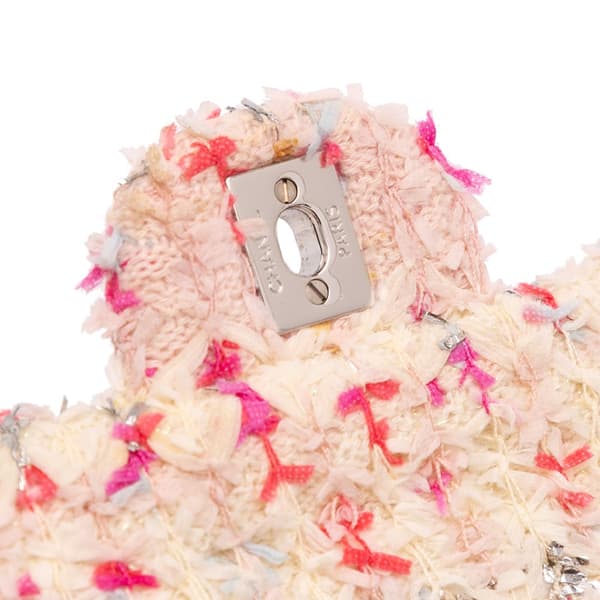 Pre-owned Chanel Mini Rectangular Classic Tweed Single Flap Pink